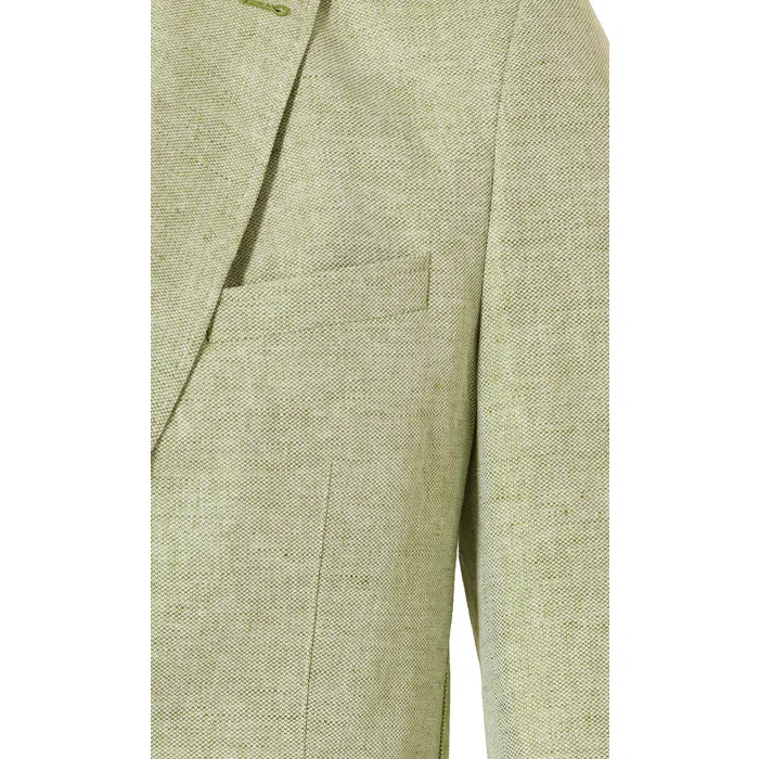 Giacca sciolta Weis in misto lino e cotone Verde