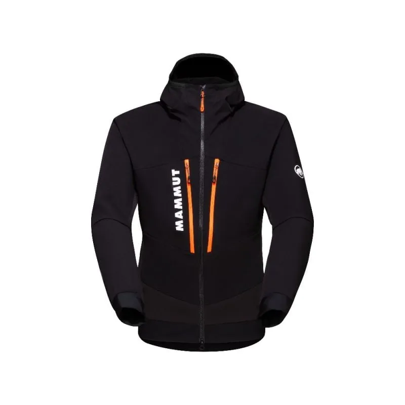 Giacca Soft Shell da uomo Mammut Aenergy SO Hybrid (nero arancio vibrante)