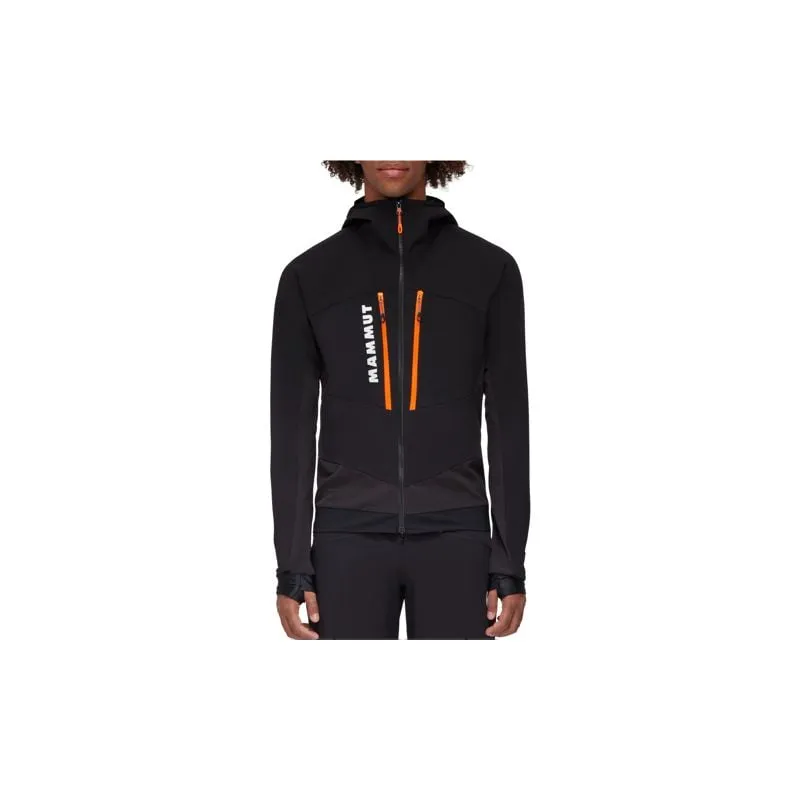 Giacca Soft Shell da uomo Mammut Aenergy SO Hybrid (nero arancio vibrante)