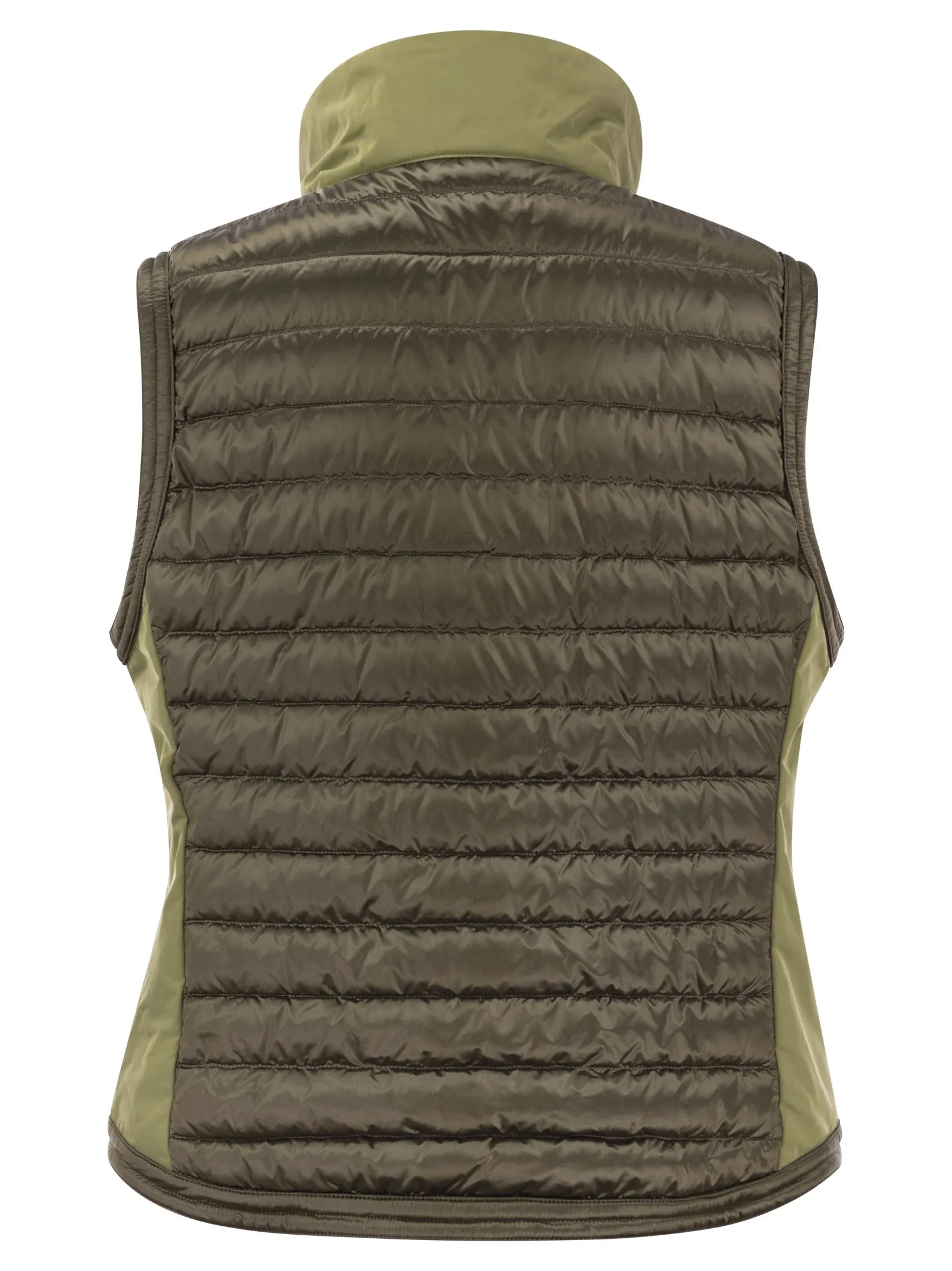 Gilet colorblock in tessuto riciclato