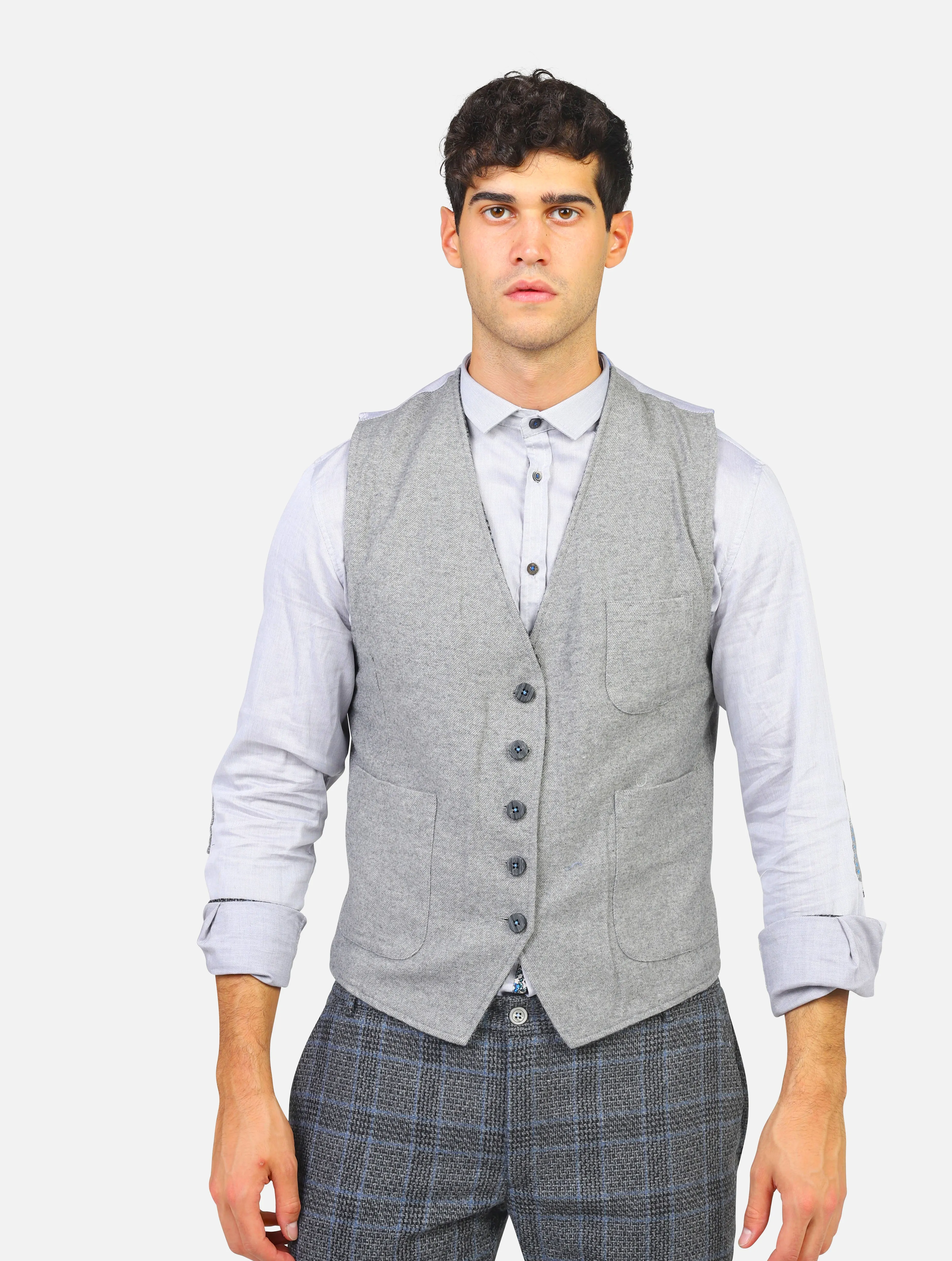 gilet KOON - ITGL085 XX03BLU/GRIGIO