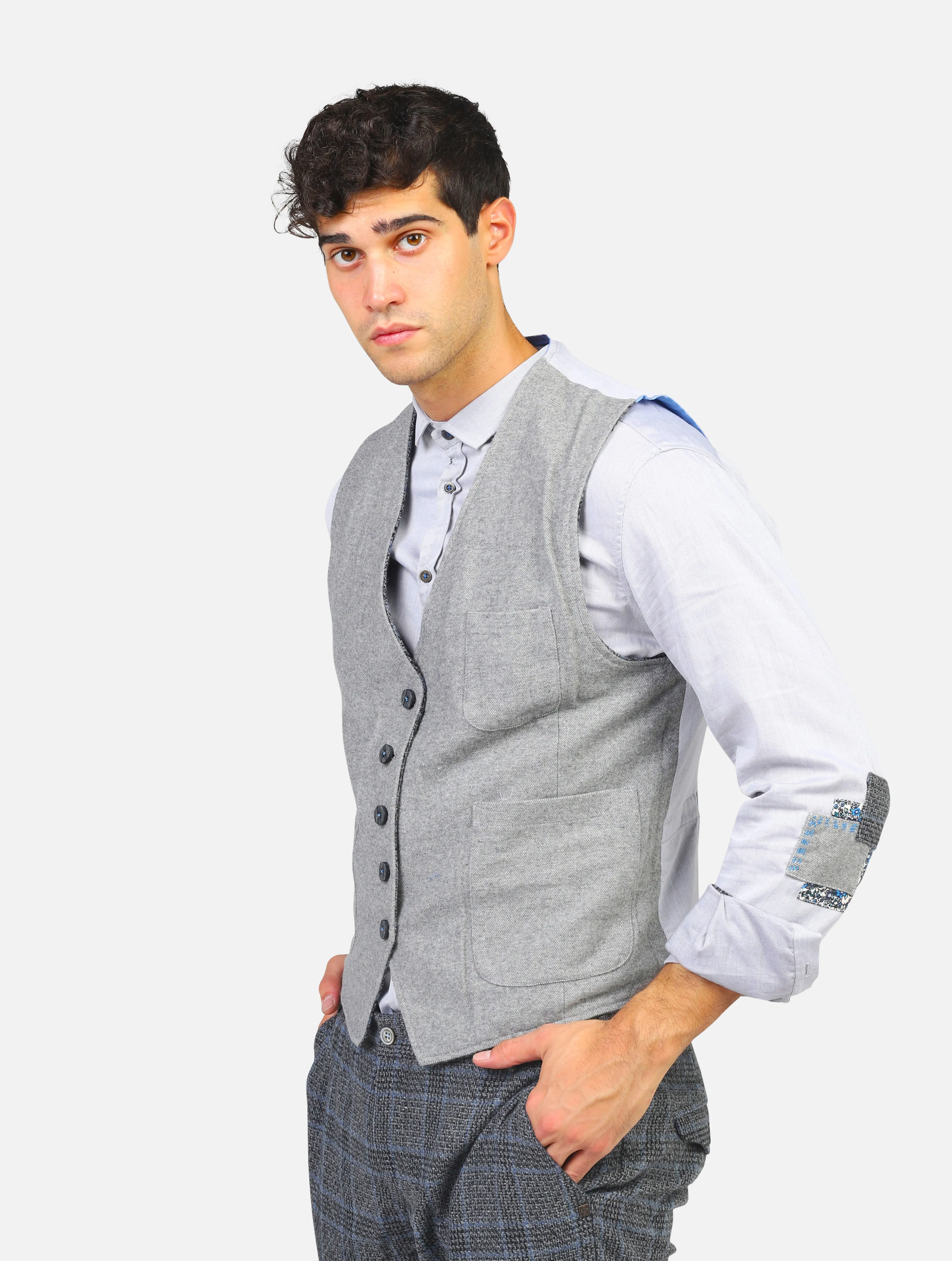 gilet KOON - ITGL085 XX03BLU/GRIGIO