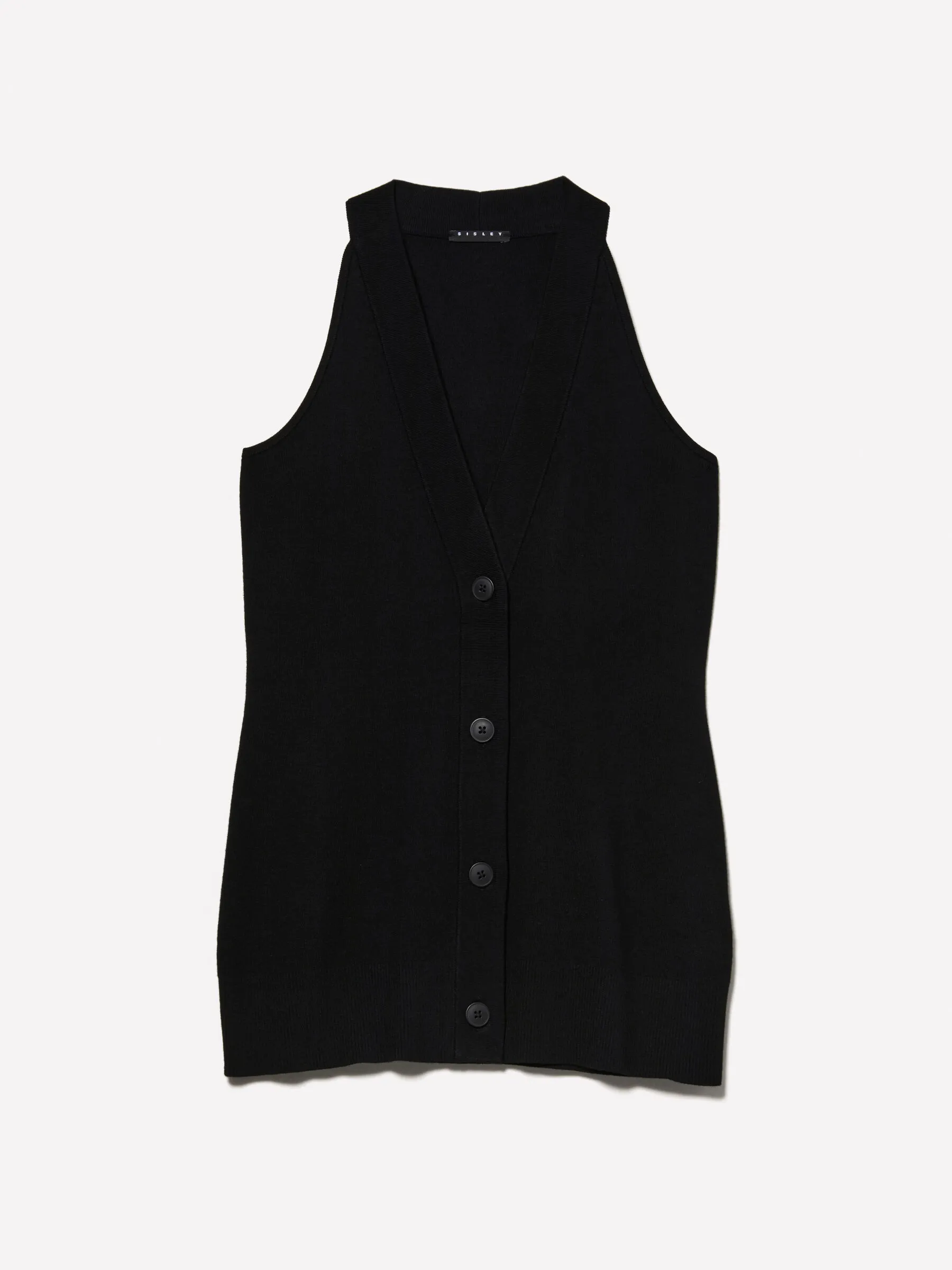 Gilet nero in maglia