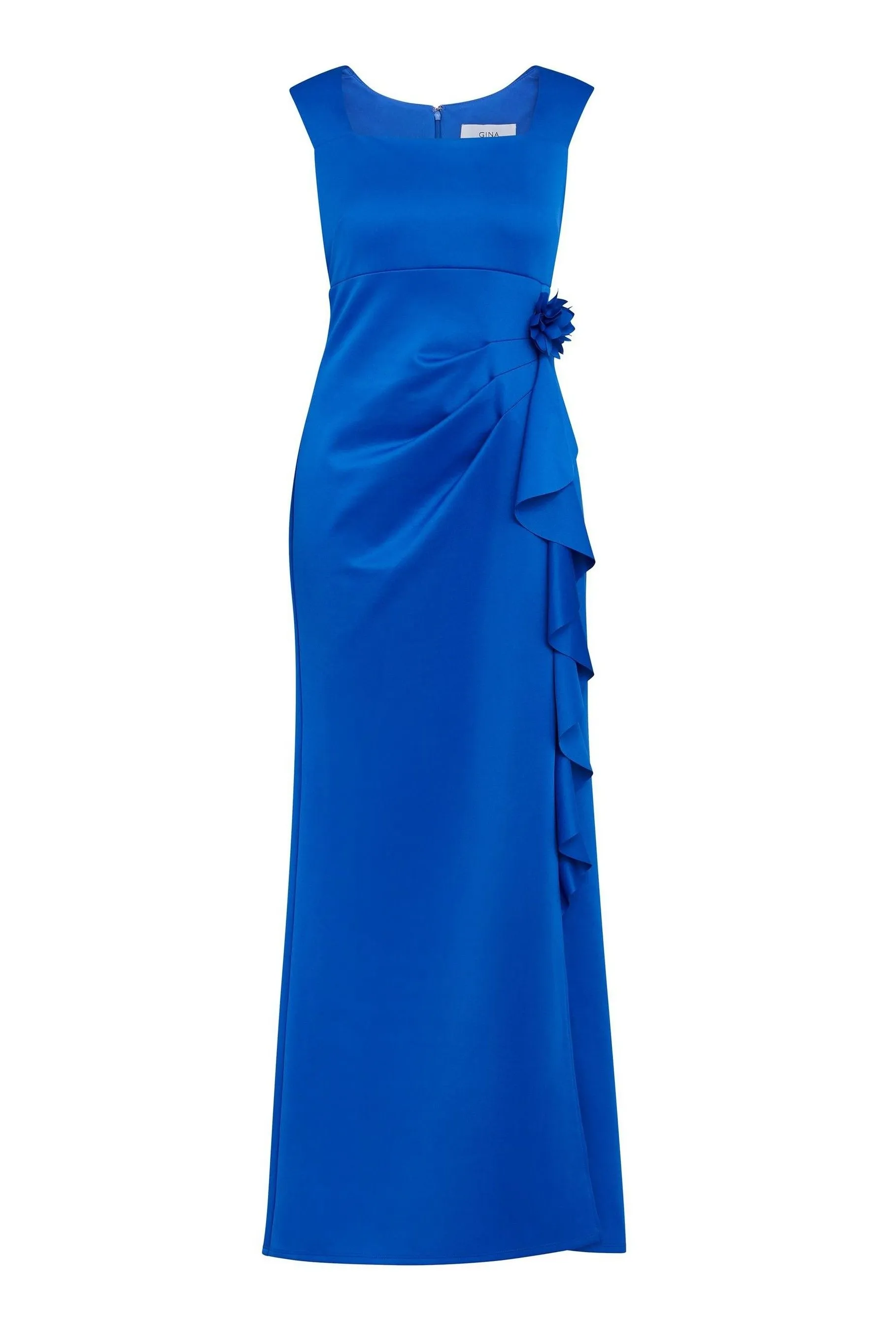 Gina Bacconi - Patsy - Abito maxi con scollo quadrato e fiori 3D
