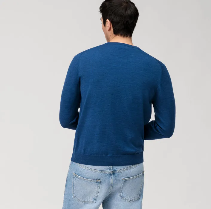 Girocollo olymp blu marine lana merinos regular fit