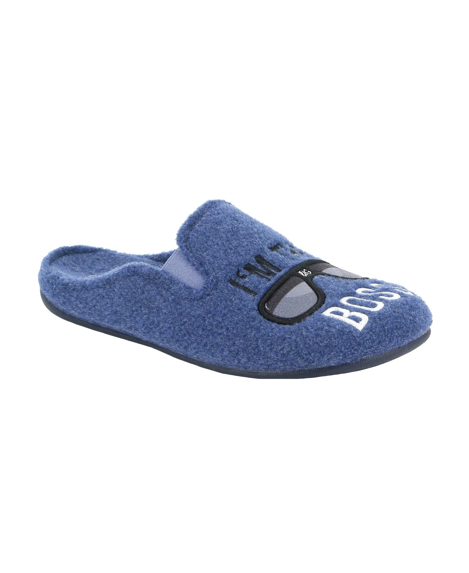GRUNLAND LECY CI2573 jeans ciabatte pantofola uomo feltro scritta