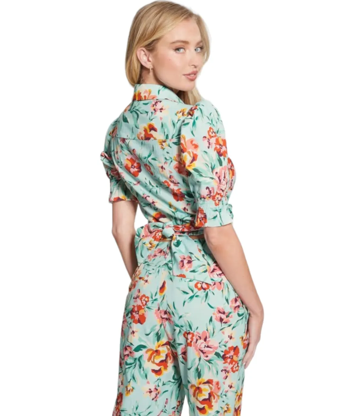 Guess Donna Camicia Manica Corta  Adele Bowed