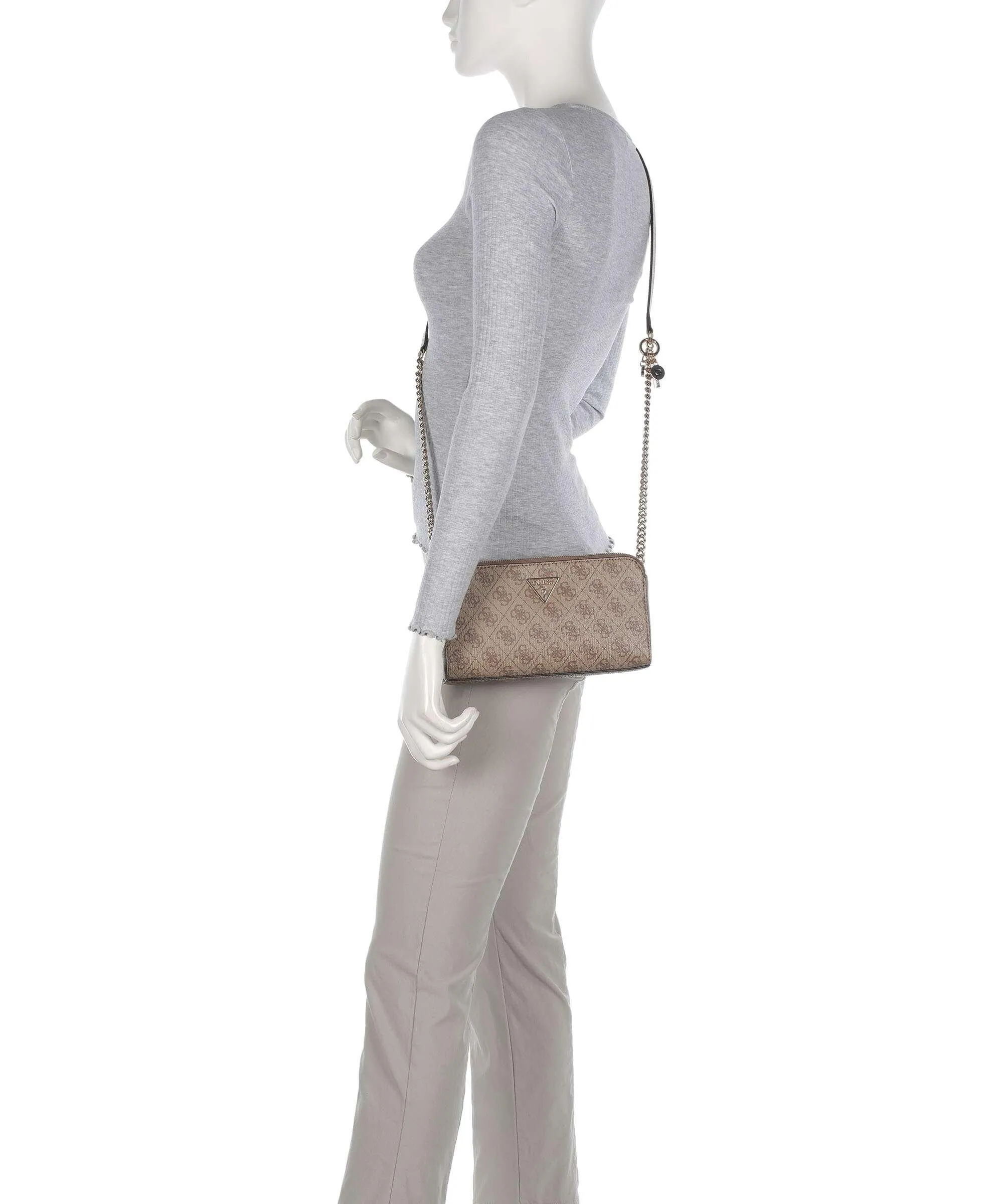  Guess Erica Eco Borsa a tracolla pelle sintetica marrone chiaro  