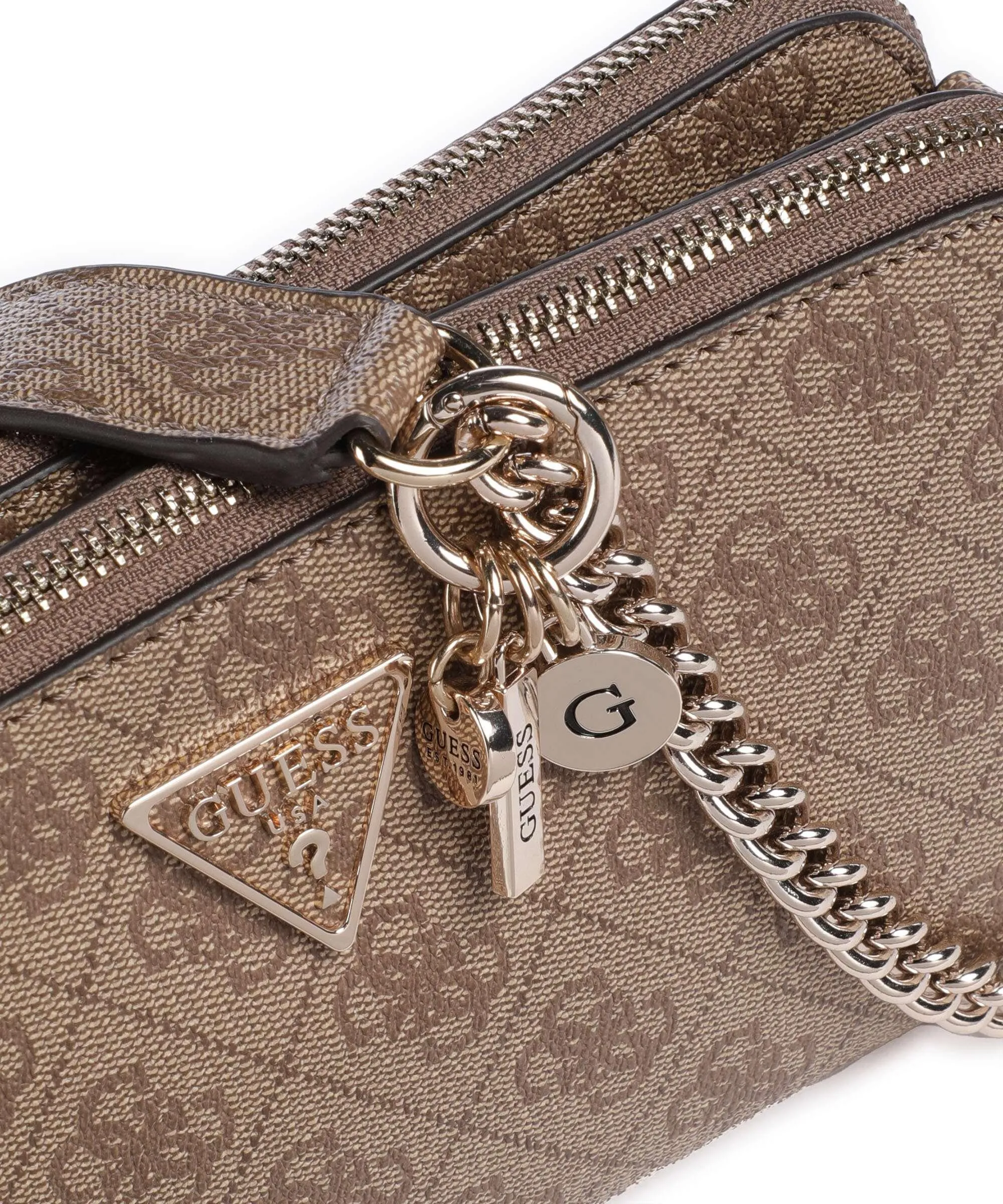  Guess Erica Eco Borsa a tracolla pelle sintetica marrone chiaro  