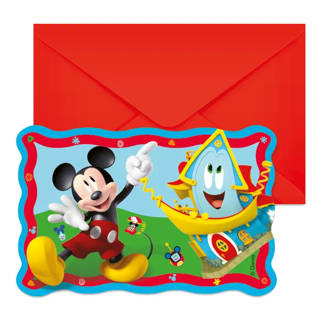 Inviti blu Topolino - 6 unità