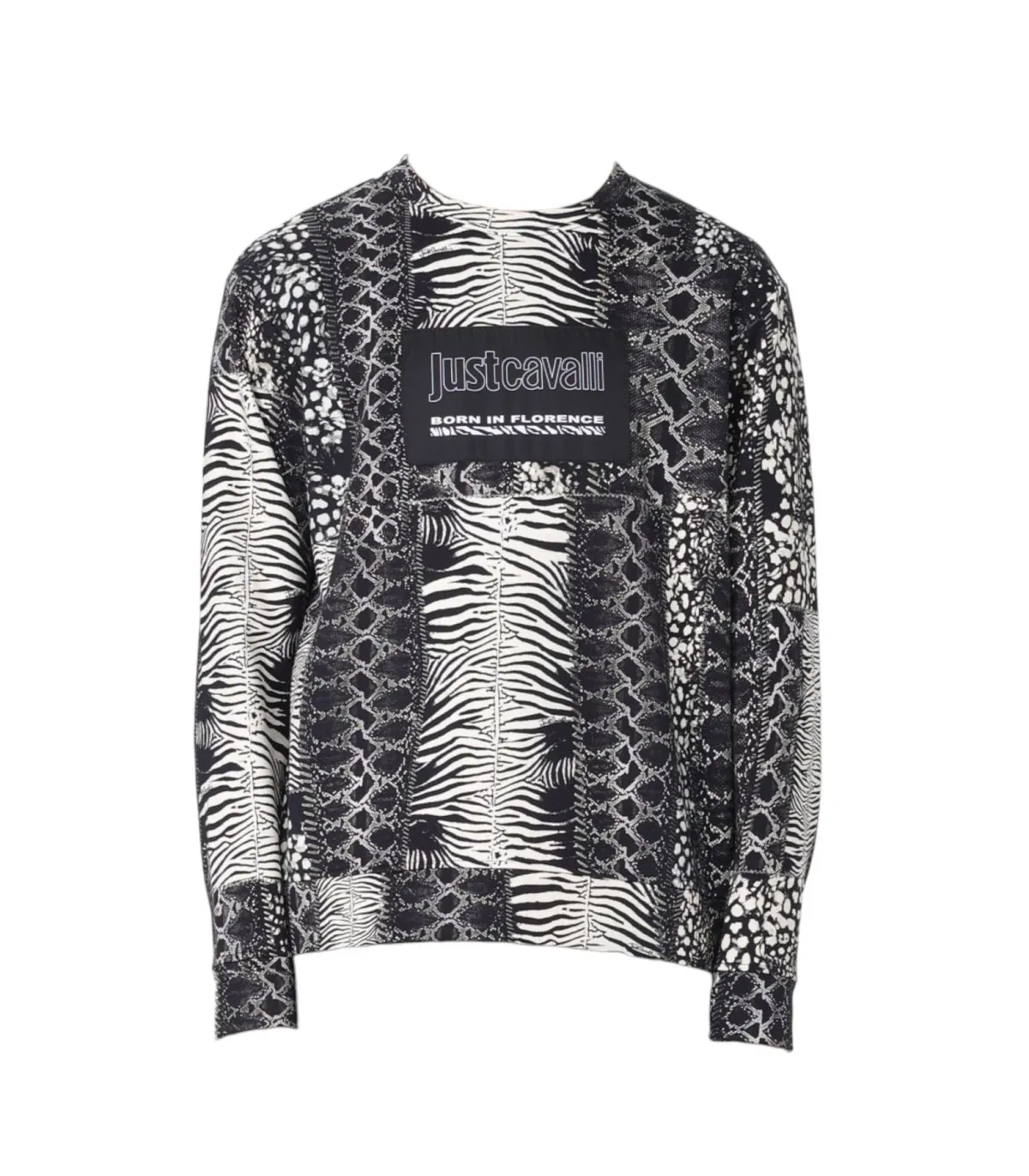 Just Cavalli Uomo Felpa A Girocollo  Print