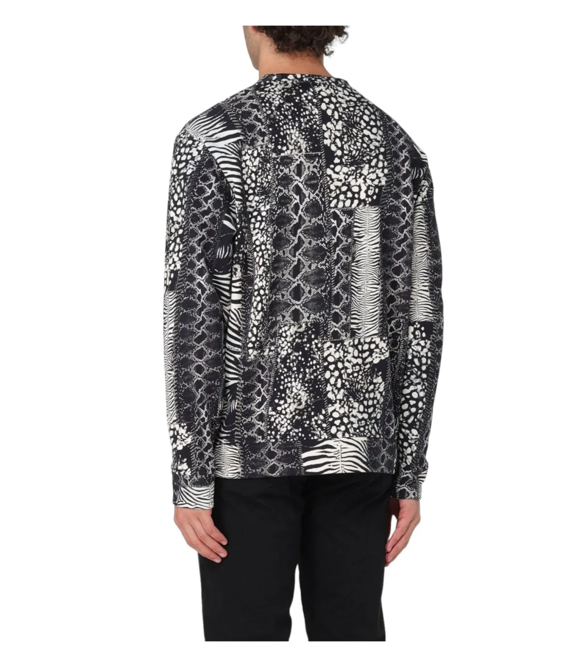 Just Cavalli Uomo Felpa A Girocollo  Print