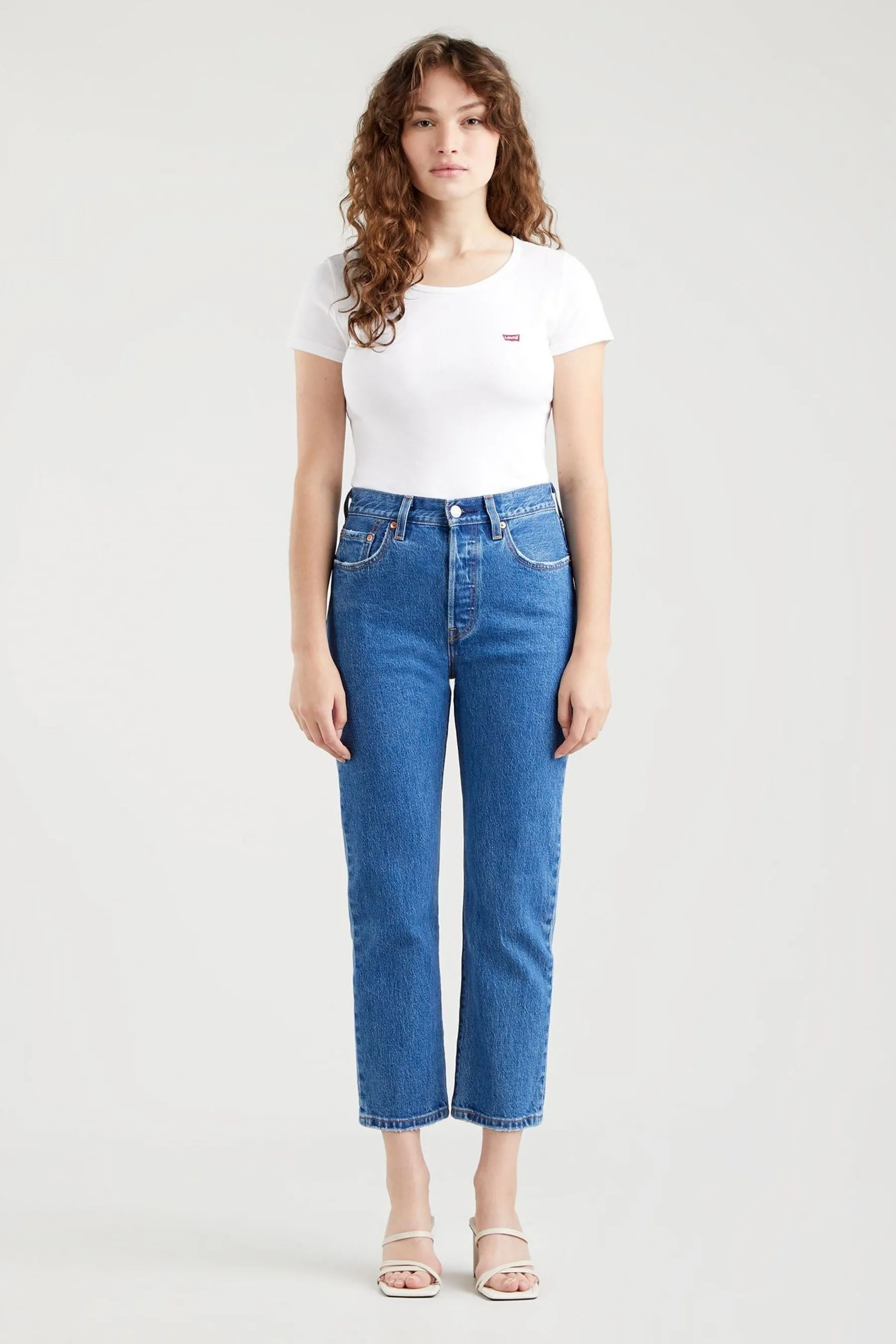 Levi's® 501® Crop 100% Cotone Jeans    