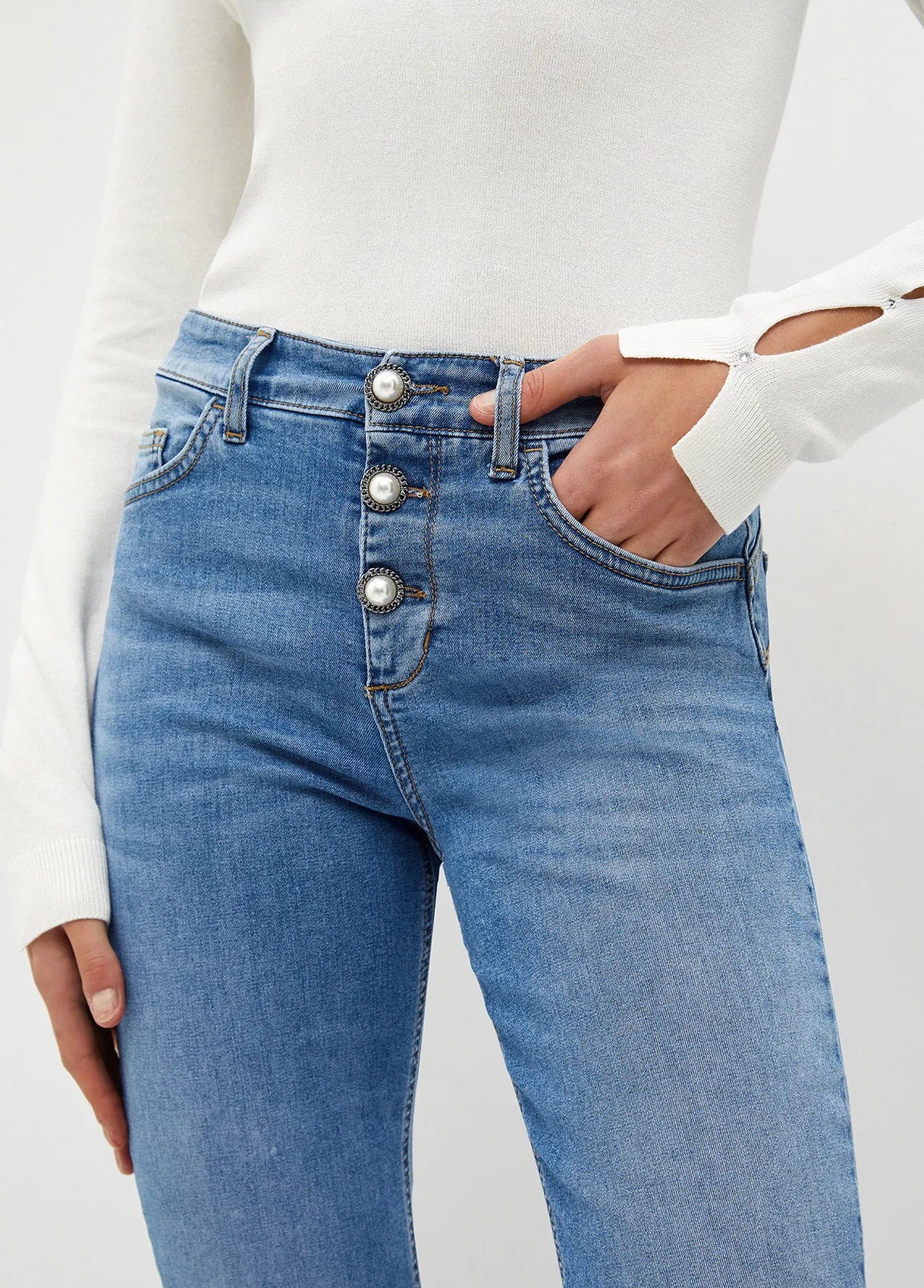 Liujo Jeans cropped ecosostenibile UA3113DS00478417