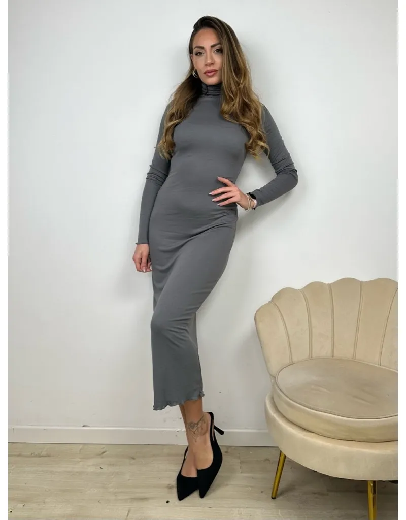 LONG DRESS MORIL GRIGIO