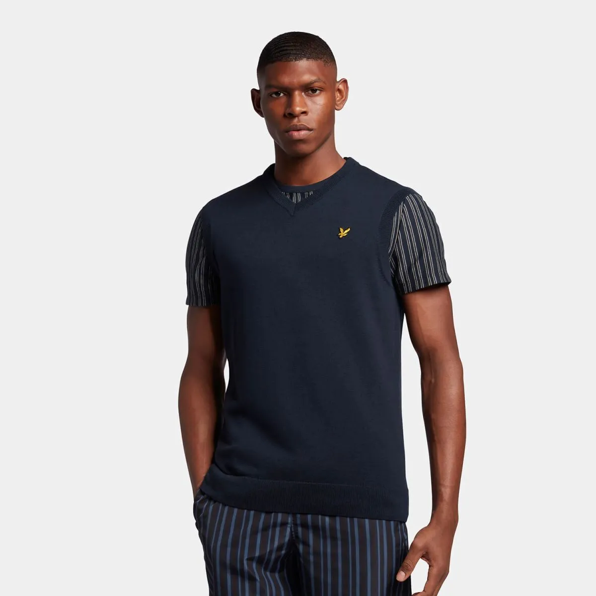 MAGLIE Uomo LYLE & SCOTT 1874 KN1613V V NECK VEST Z271 DARK NAVY