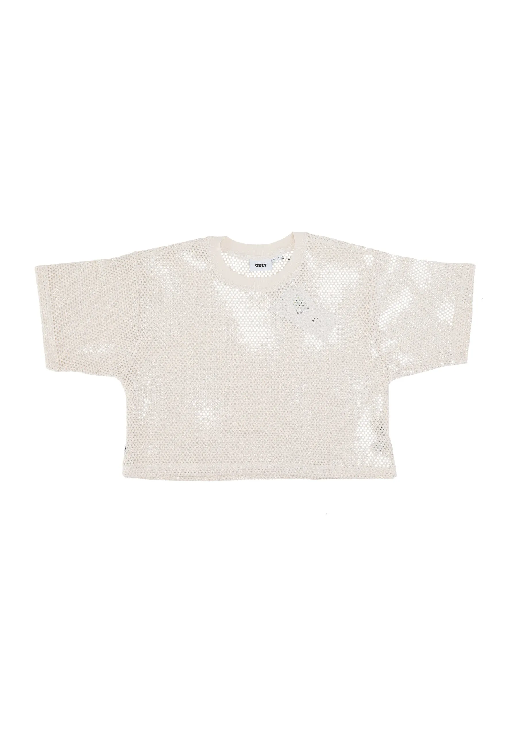 Maglietta Donna W Alex Mesh Top Tee Unbleached