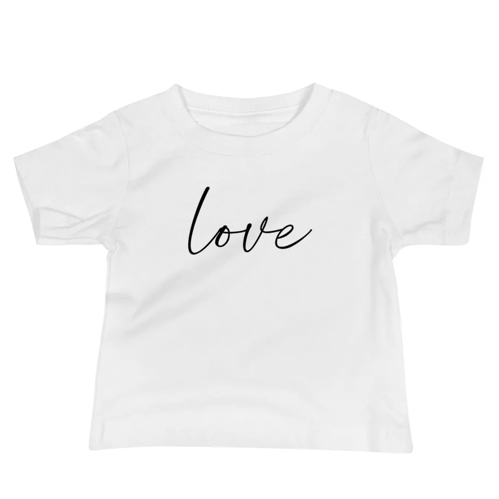Maglietta in jersey a maniche corte per neonato con scritta Love