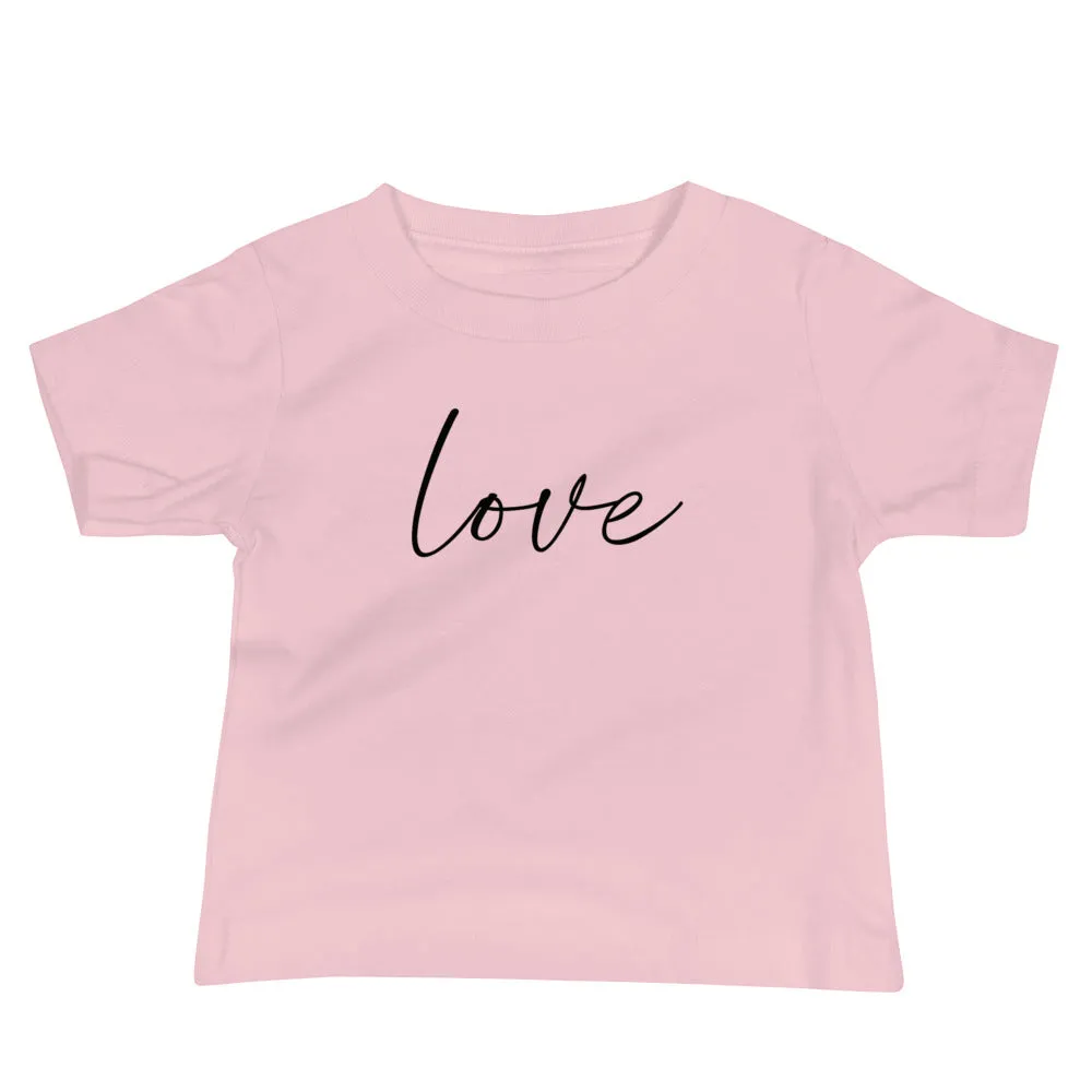 Maglietta in jersey a maniche corte per neonato con scritta Love