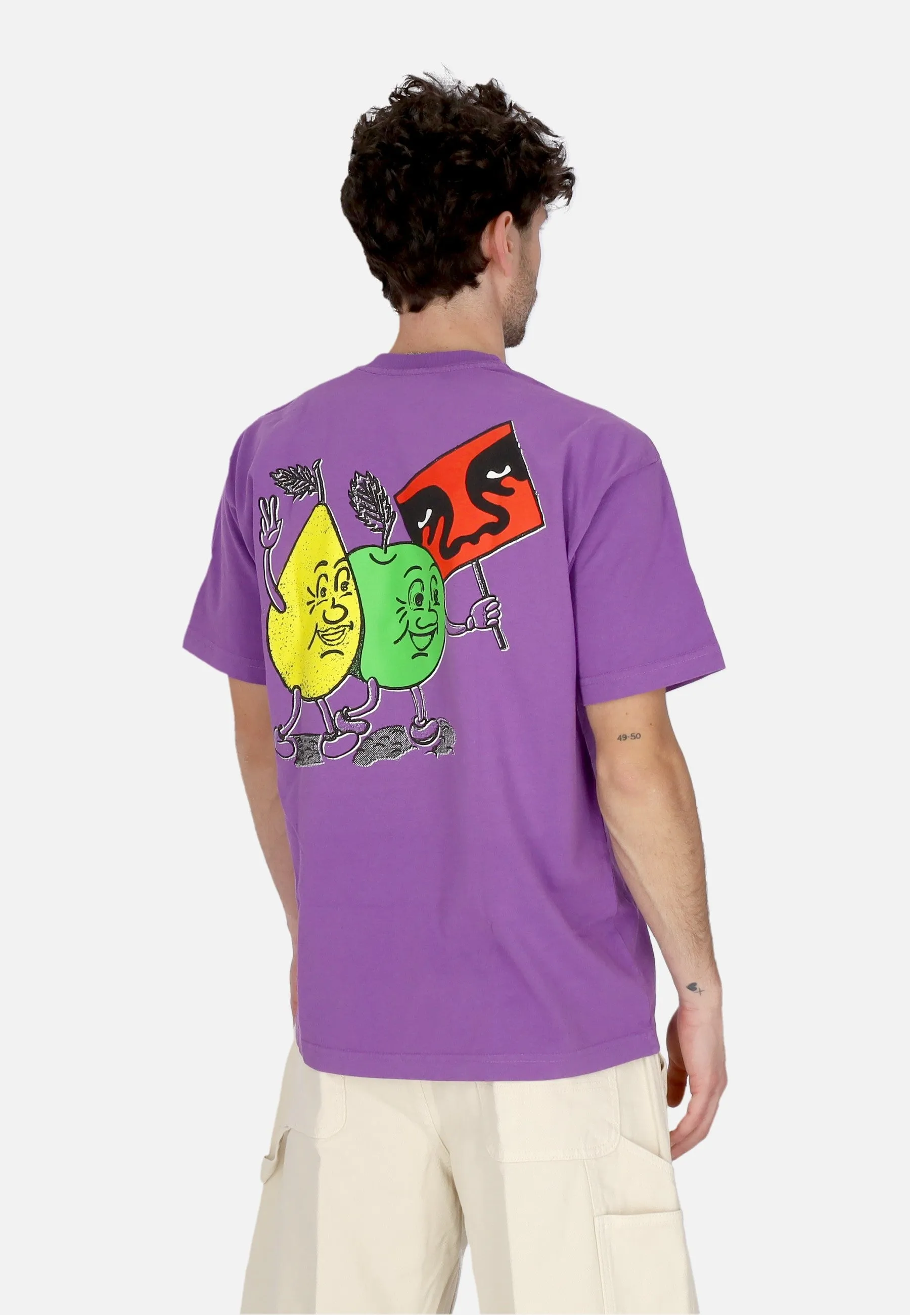 Maglietta Uomo Peaceful Protest Heavy Weight Classic Tee Dewberry