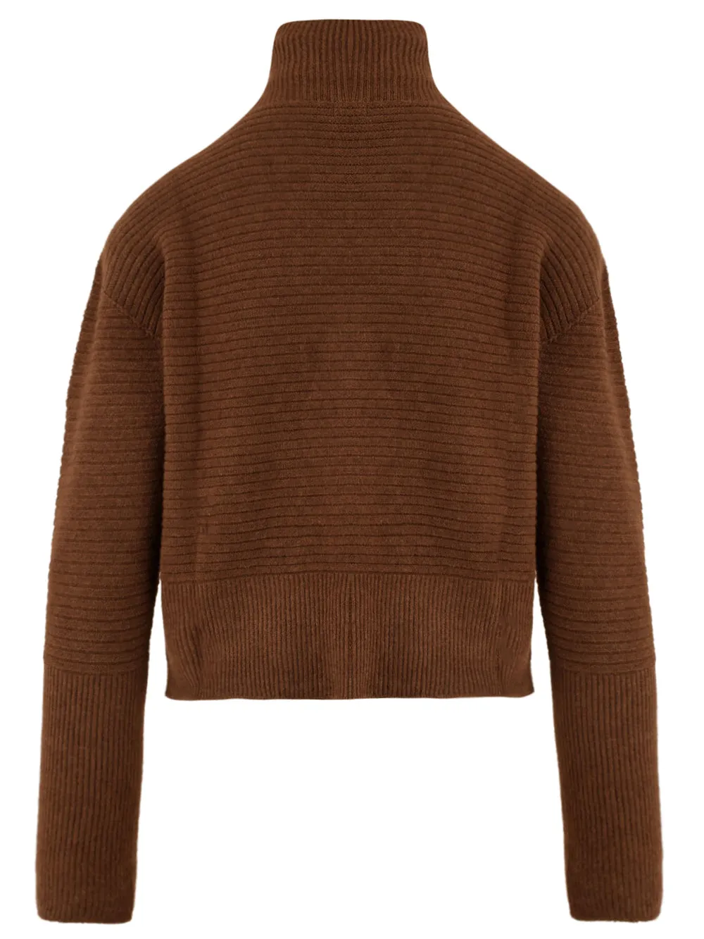 Maglione Donna marrone a collo alto