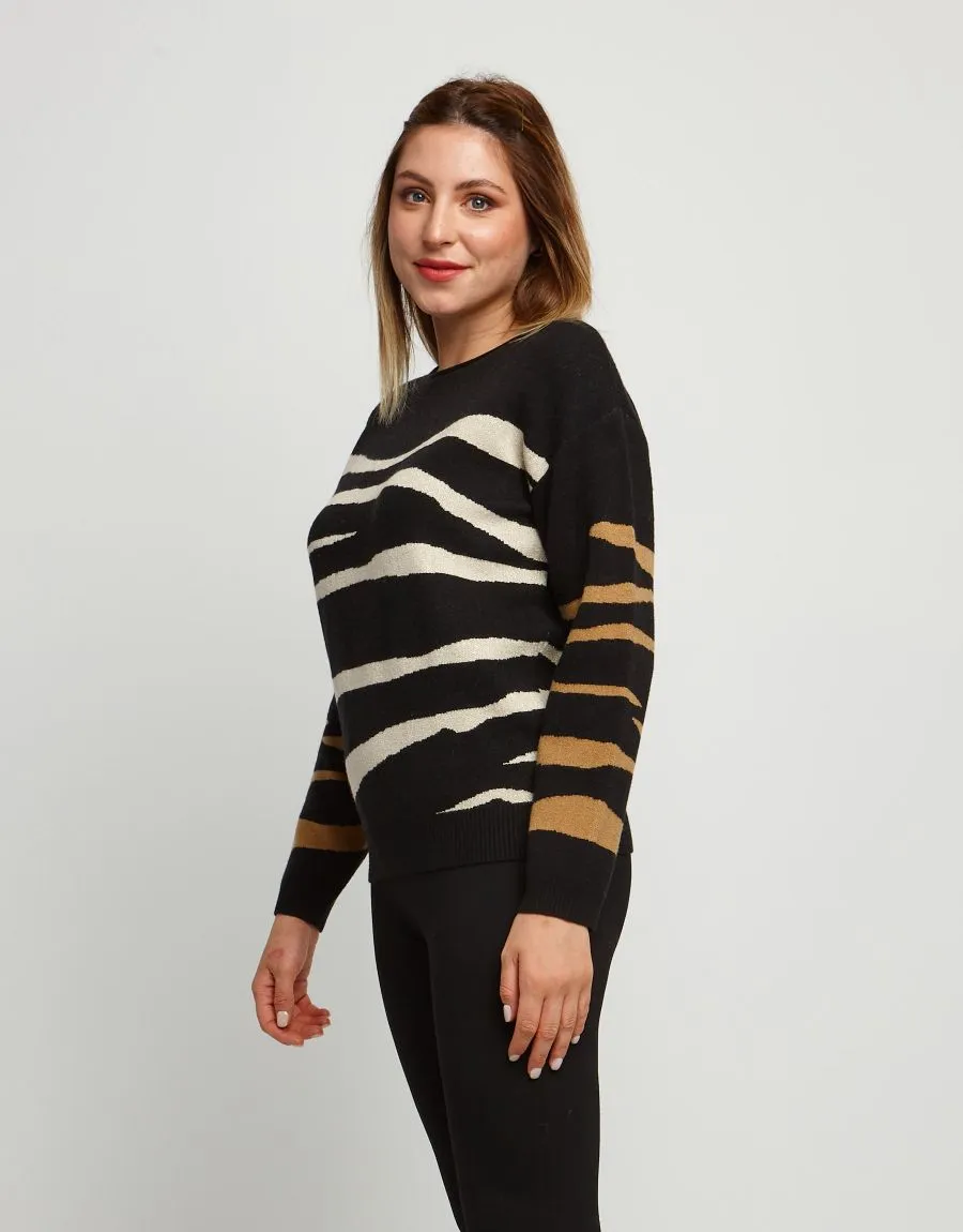 Maglione jacquard animalier