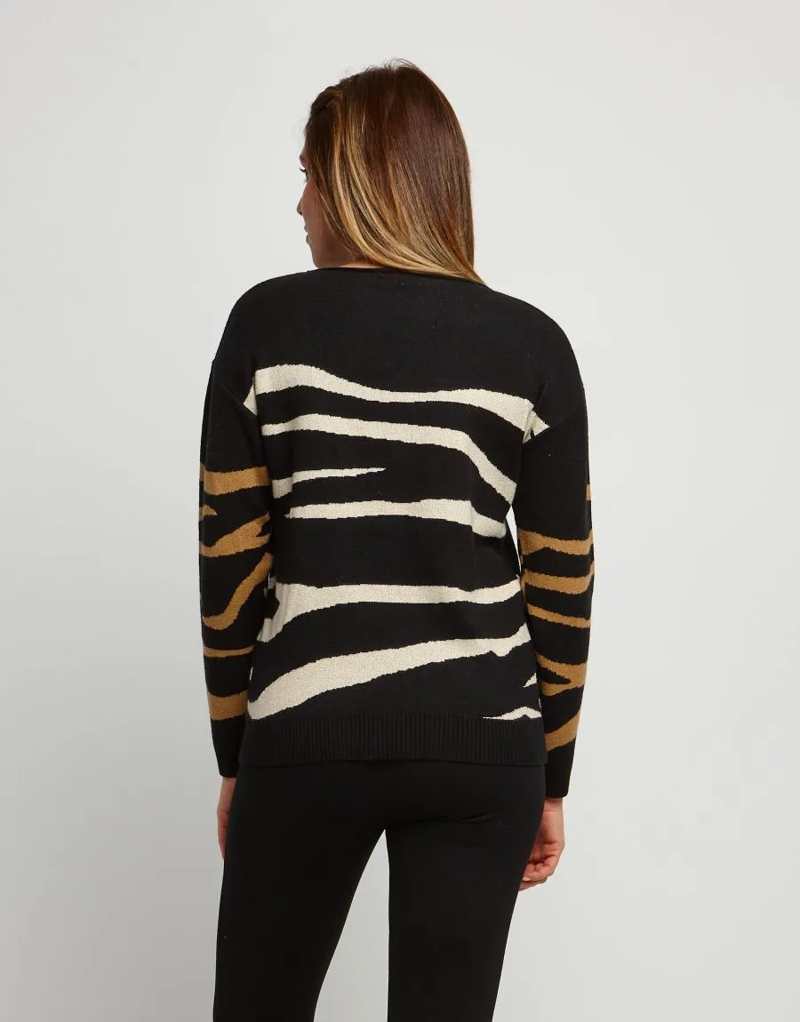 Maglione jacquard animalier