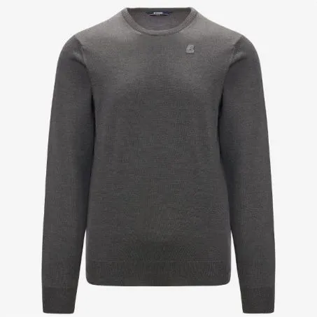 Maglione K-way Sebastien K6113BW Lana Merino 48M Grigio Scuro