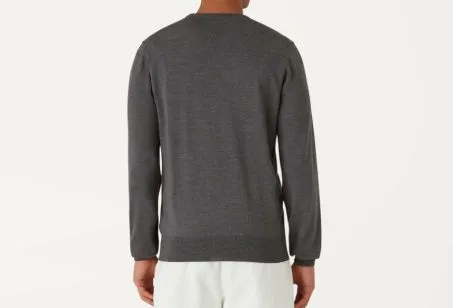 Maglione K-way Sebastien K6113BW Lana Merino 48M Grigio Scuro