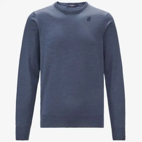 Maglione K-way Sebastien K6113BW Lana Merino XHC Azzurro