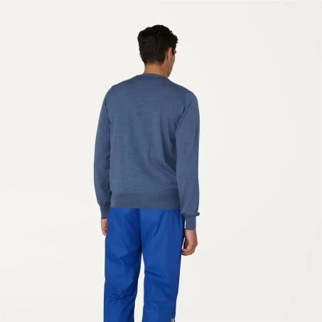 Maglione K-way Sebastien K6113BW Lana Merino XHC Azzurro