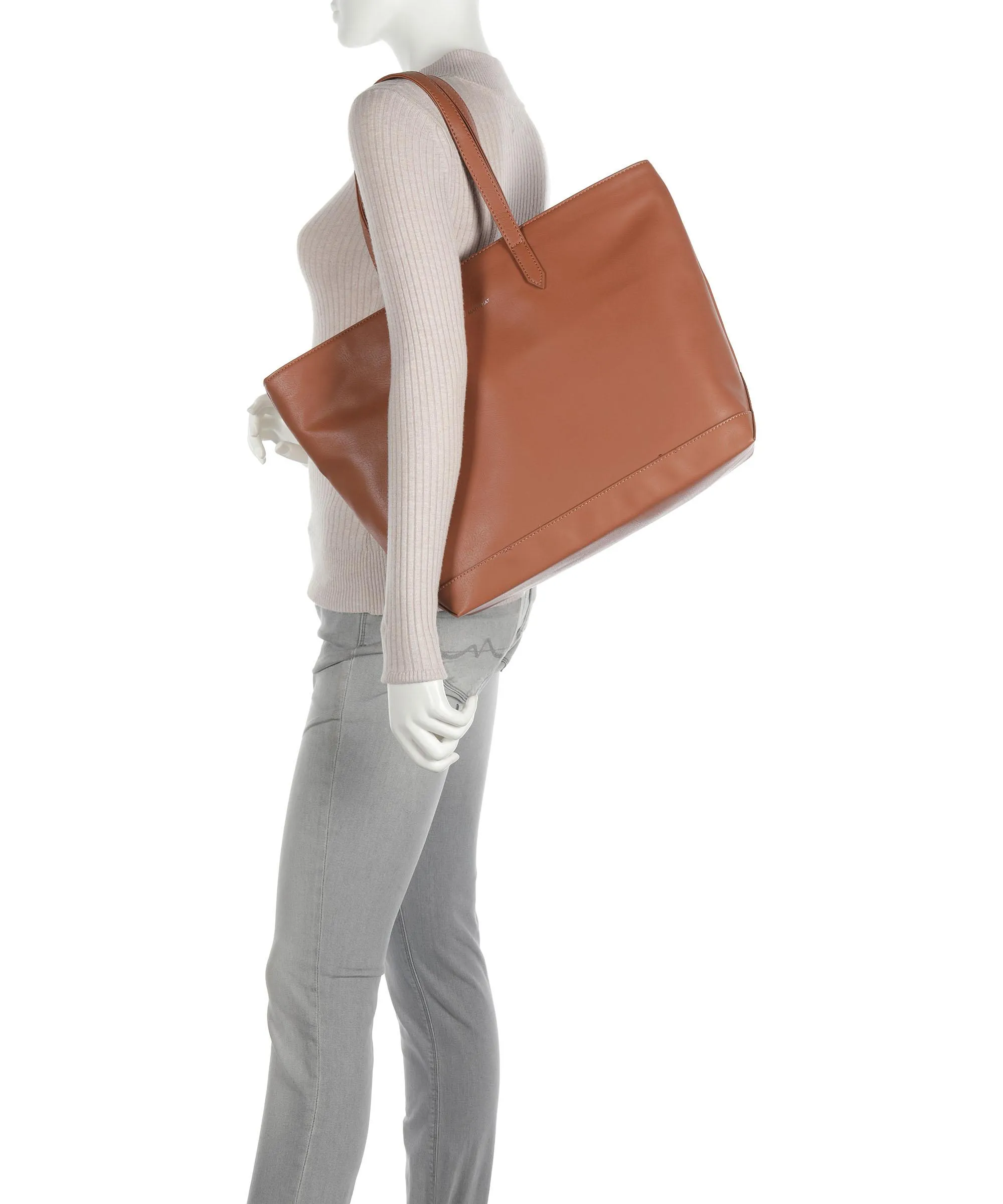  Matt & Nat Arbor Schlepp Borsa shopper pelle sintetica cognac  