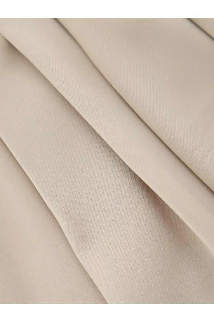 Mini abito con scollo a incrocio e arricciatura