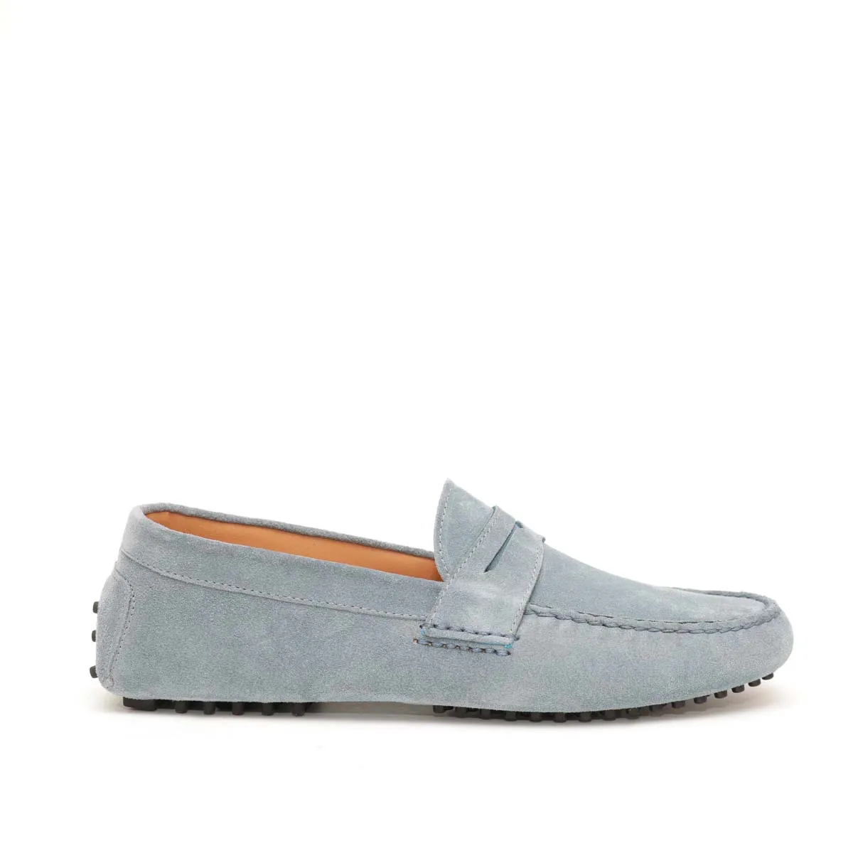 Mocassino U in Pelle Scamosciata Grigio