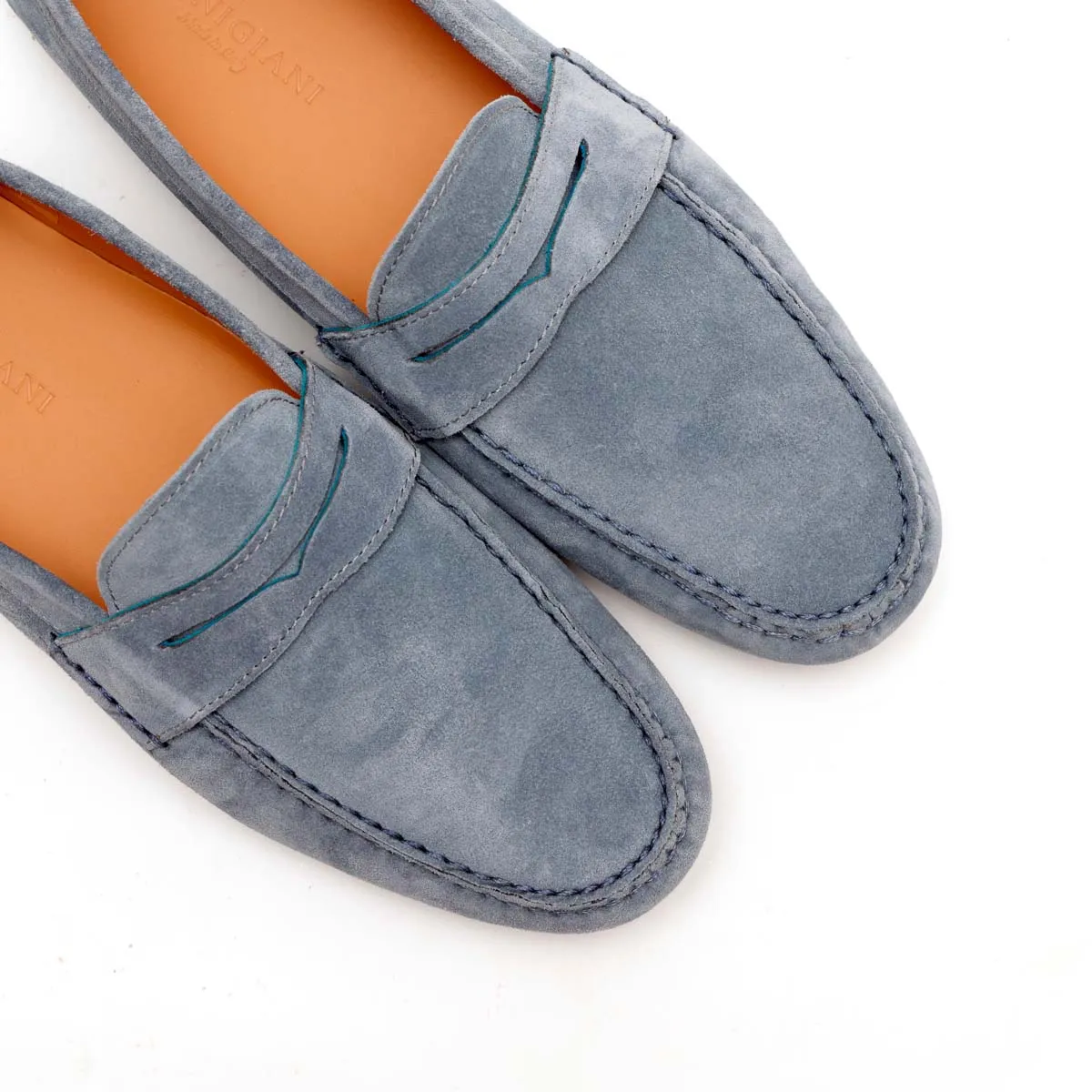 Mocassino U in Pelle Scamosciata Grigio