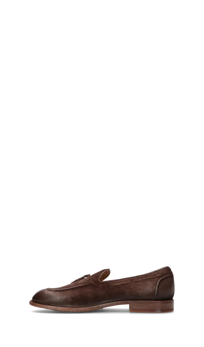 MOMA Mocassino uomo marrone in suede