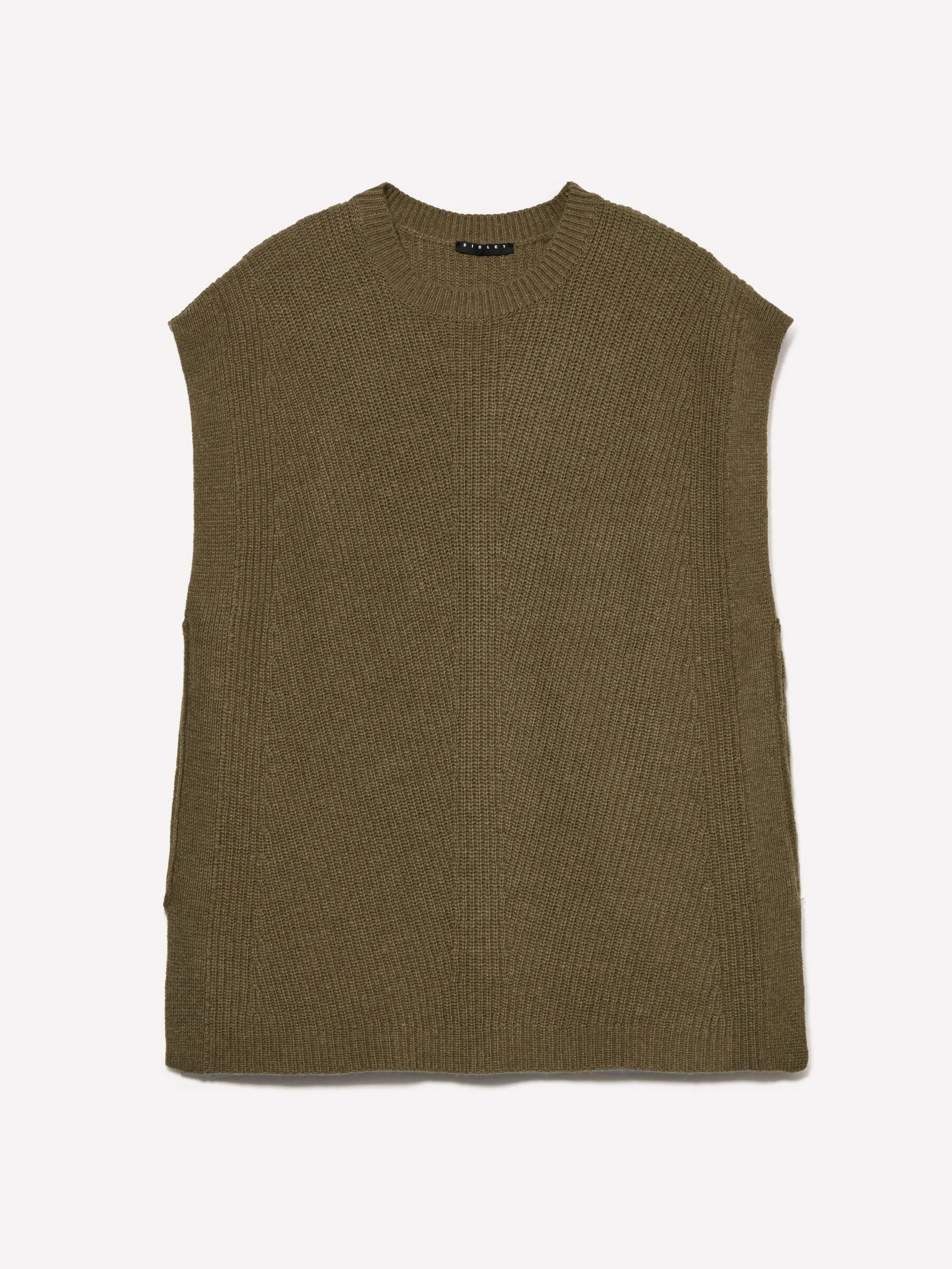 Nuovi arrivi      Gilet verde oliva in maglia
