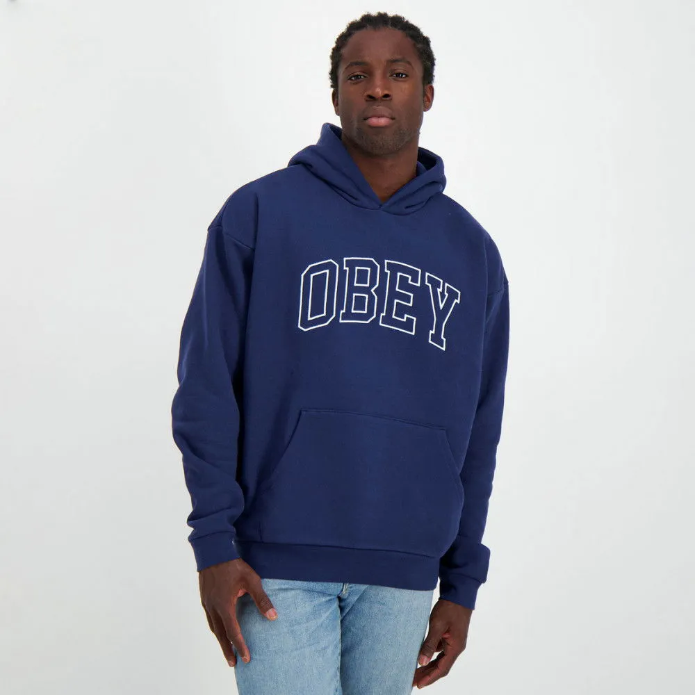OBEY FELPA CON CAPPUCCIO INSTITUTE EXTRA HEAVY