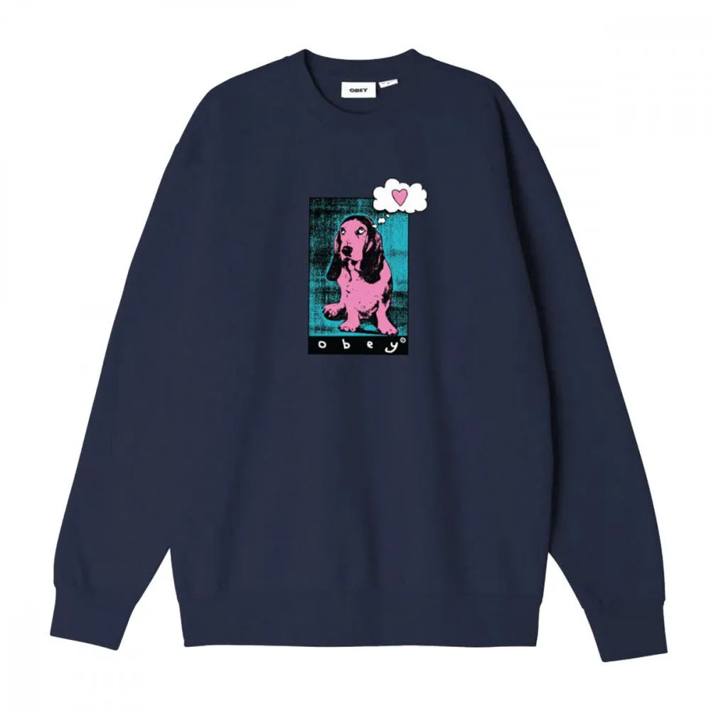 OBEY FELPA GIROCOLLO LOVE PUP PREMIUM