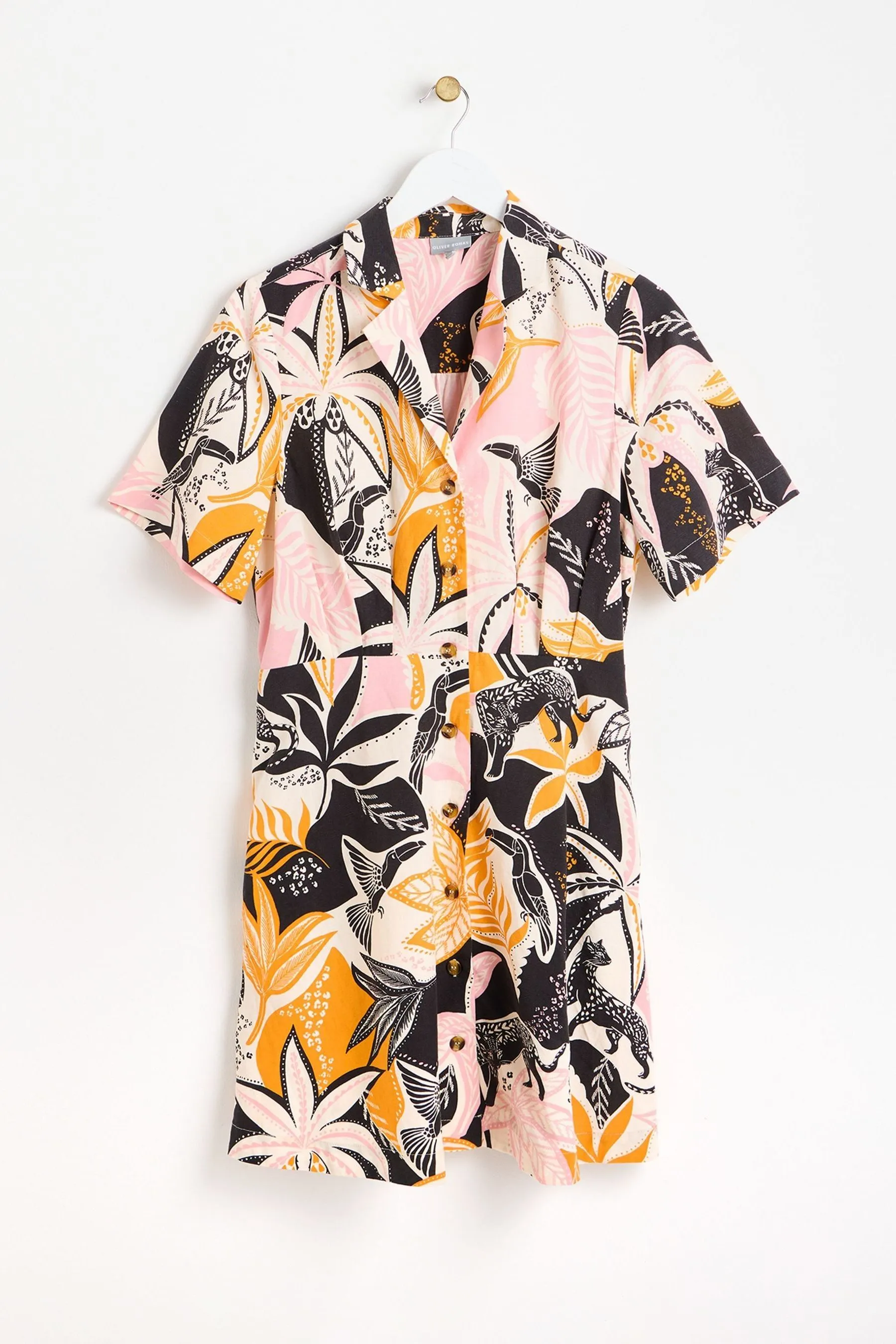 Oliver Bonas - Abito chemisier corto con Stampa tropicale