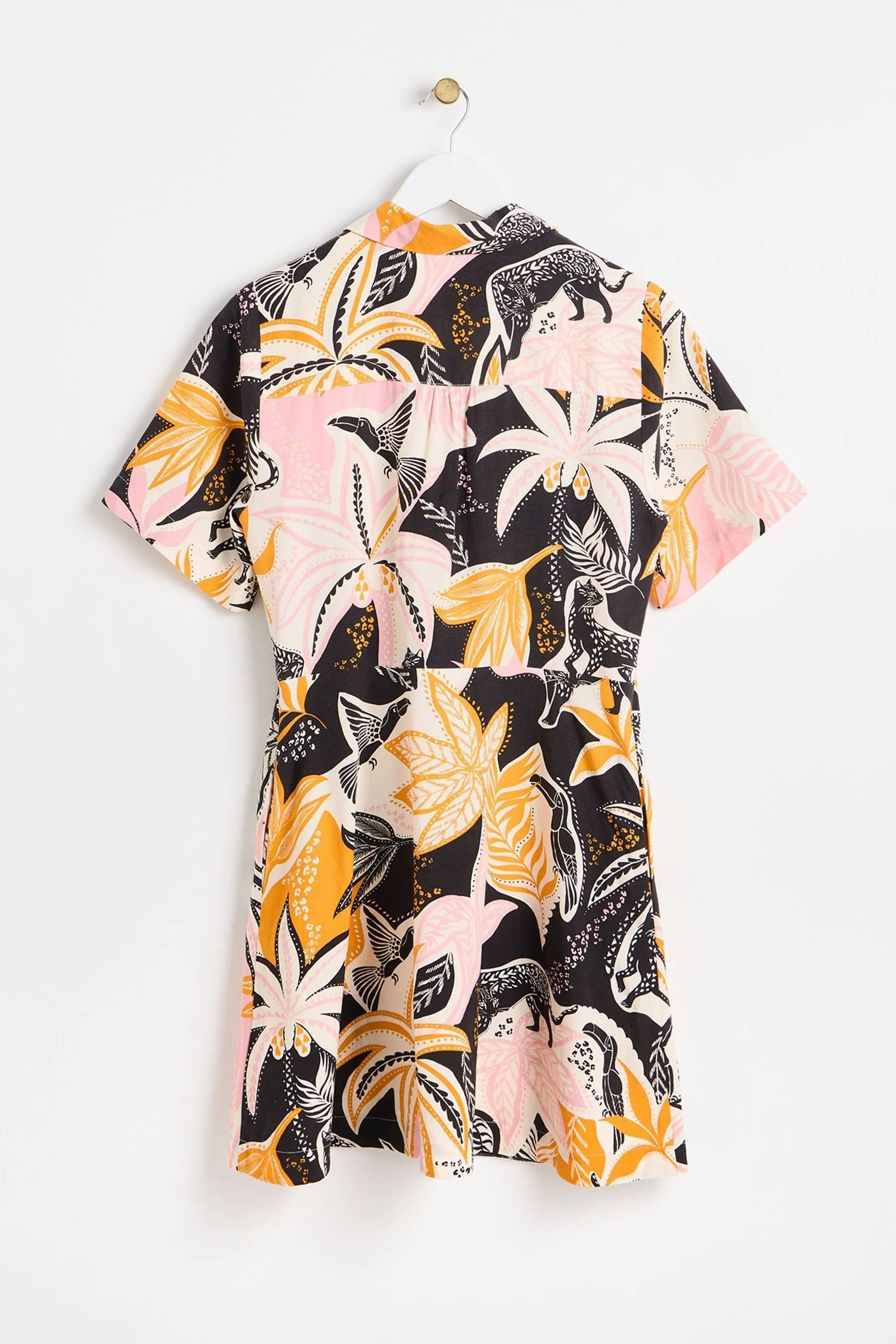 Oliver Bonas - Abito chemisier corto con Stampa tropicale