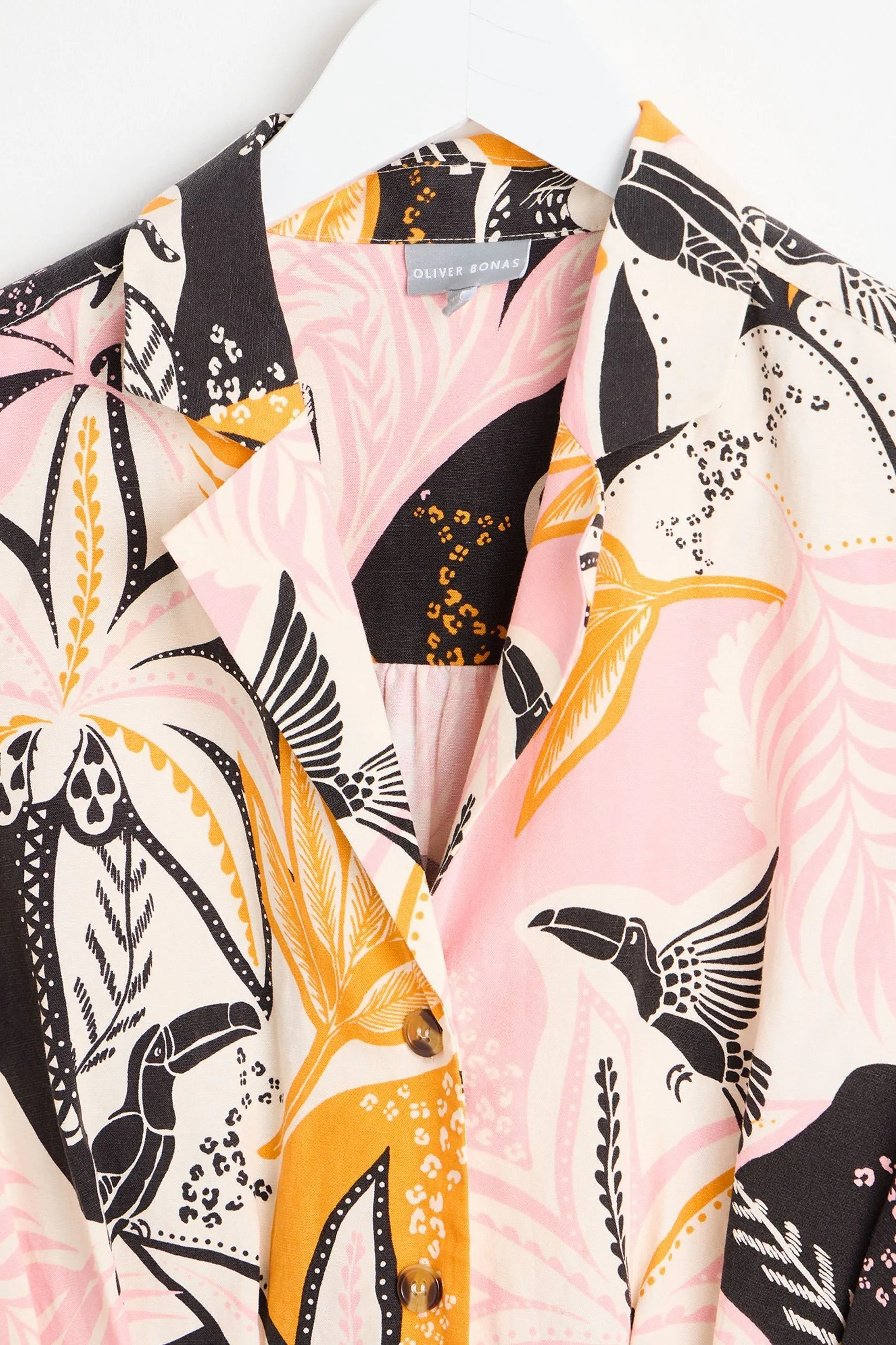 Oliver Bonas - Abito chemisier corto con Stampa tropicale