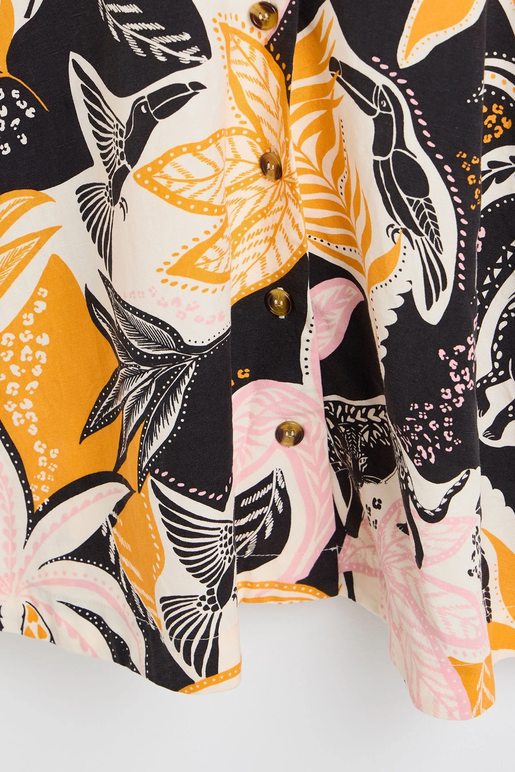 Oliver Bonas - Abito chemisier corto con Stampa tropicale
