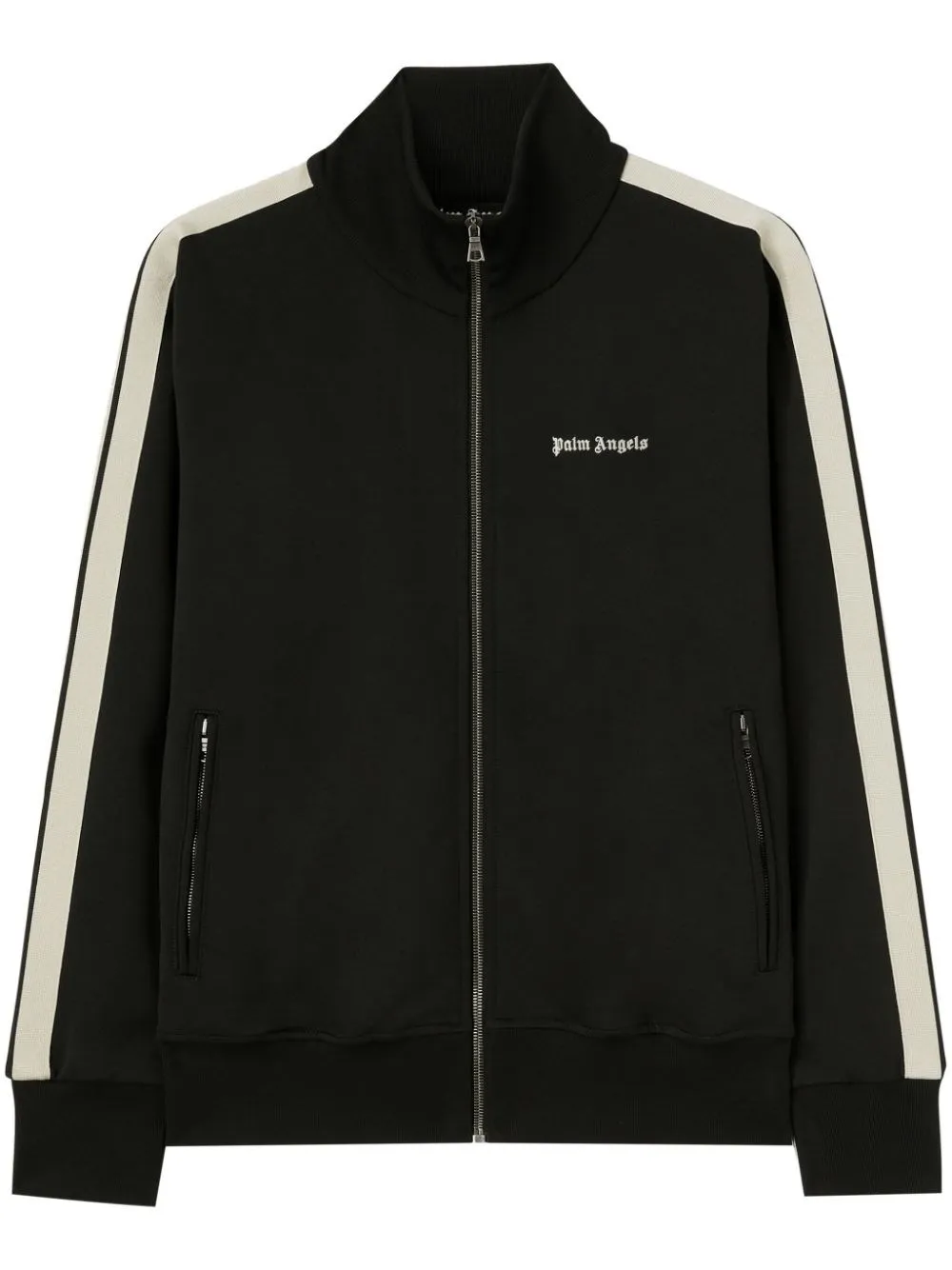 Palm Angels-Giacca con zip con logo ricamato