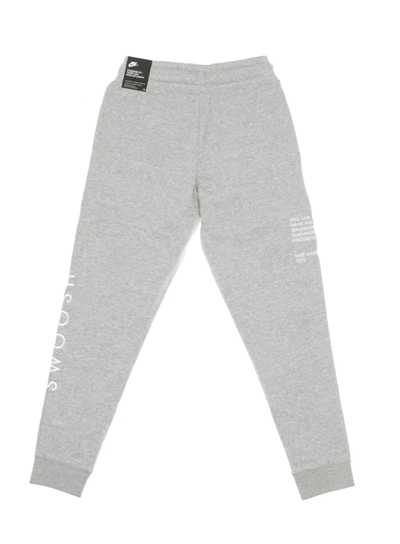 Pantalone Tuta Felpato Ragazzo Sportswear Swoosh Pant Dk Grey Heather/white