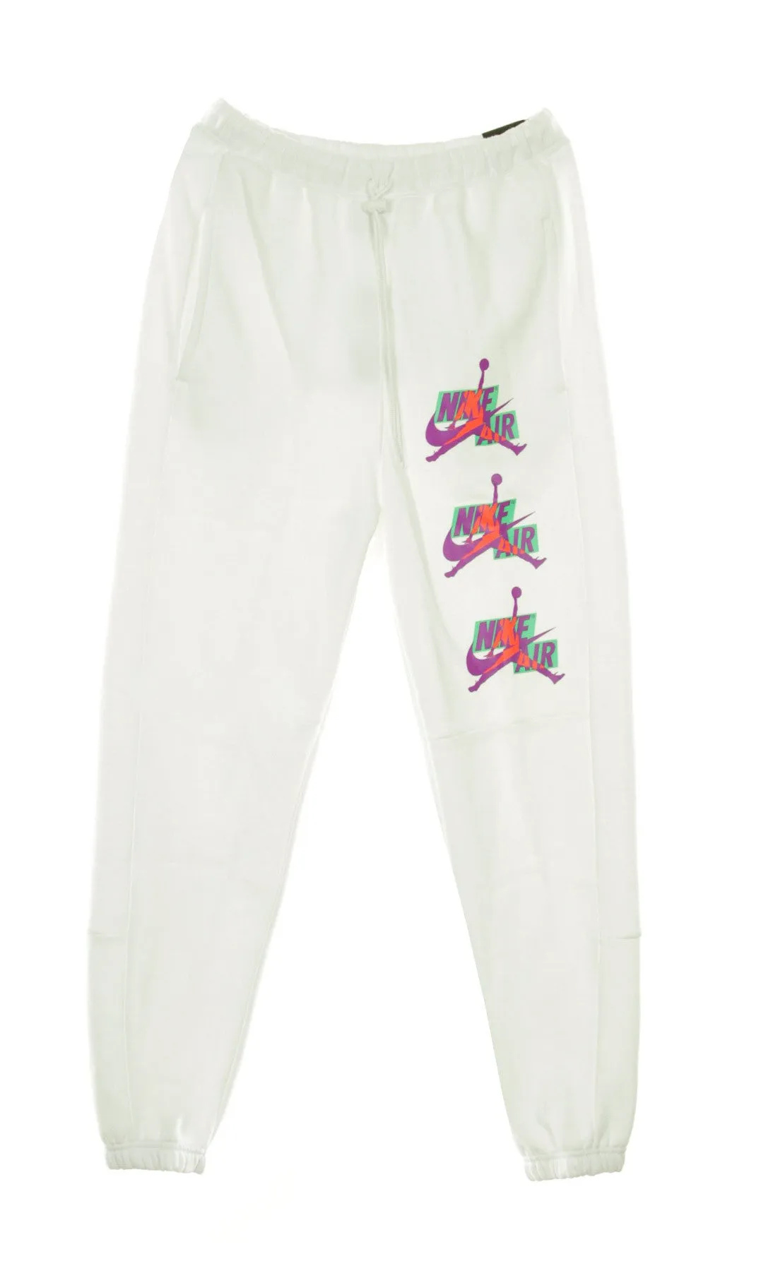 Pantalone Tuta Felpato Uomo Jumpman Classics White/white