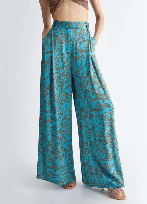 Pantaloni con stampa paisley