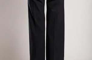 Pantaloni eleganti con bottoni, neri