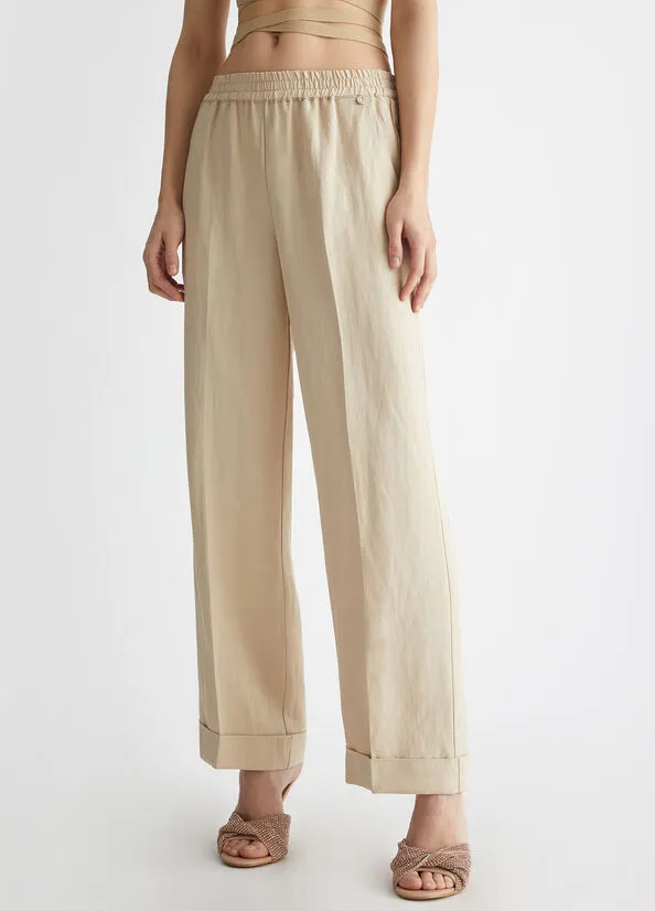Pantaloni in misto lino