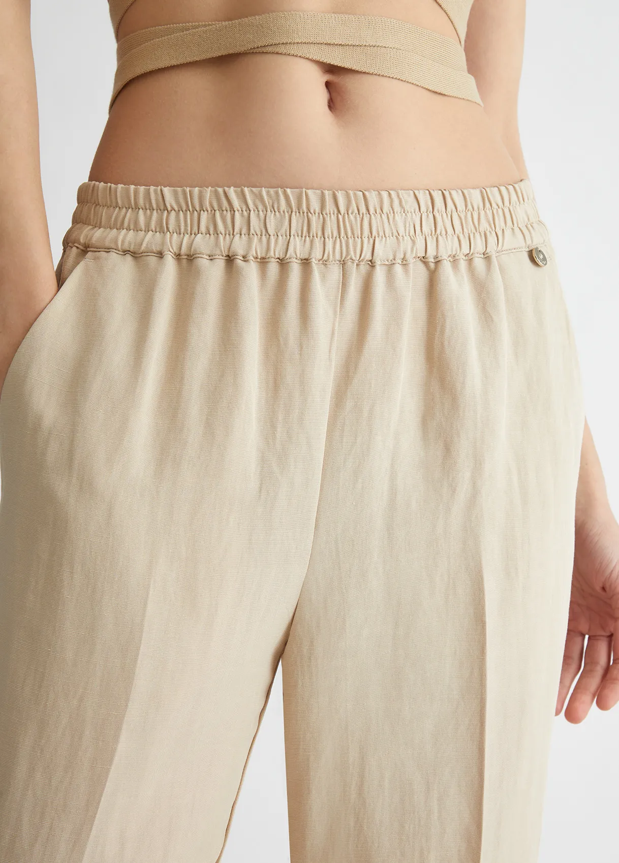 Pantaloni in misto lino